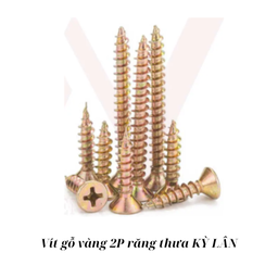[KLVGV2RT] Vít gỗ vàng 2P răng thưa KỲ LÂN 