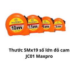 [MRT5JC01] Thước 5Mx19 số lớn đỏ cam JC01 Maxpro